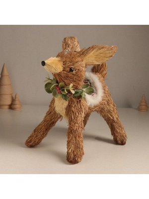 Фигурка новогодняя «Оленёнок в новогодней накидке», 18x15x21 см