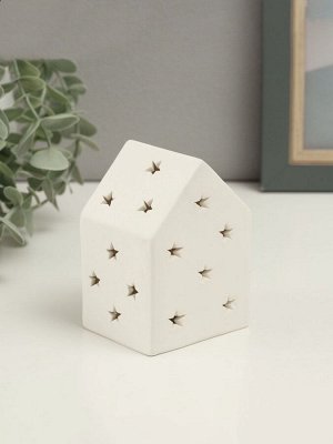 Фигурка светящаяся TAKE IT EASY «Домик со звёздочками», керамика, 6.5x6.5x9 см