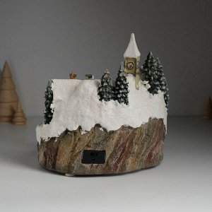Фигурка светящаяся «Новогодняя улочка», крутящаяся, 20.5x17x20.5 см