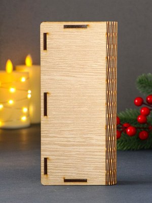 Купюрница подарочная «Новый год со свечой», конверт для денег, 18x2.4x8 см