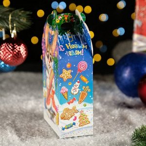 Подарочная новогодняя коробка «Заяц - Кот» неон, 11x5.8x20.5 см