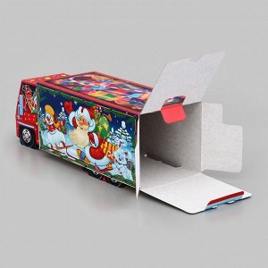 Подарочная новогодняя коробка «Сладкоежка», фура, 26x8.7x8.3 см