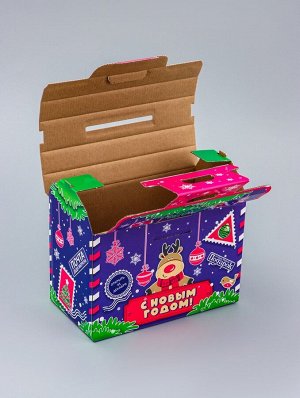 Коробка подарочная новогодняя «Почта» 22x19.5x13.5 см
