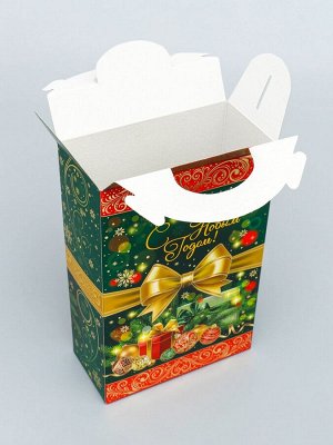 Коробка подарочная новогодняя Ларец «Бантик» 17.5x31x7 см