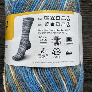 Пряжа 75% шерсть, 25% п/а, 100 гр/420 м Winter Hues Color Regia