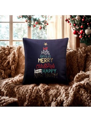 Наволочка декоративная новогодняя «Этель. We wish you a Merry Christmas», 40x40 см, велюр