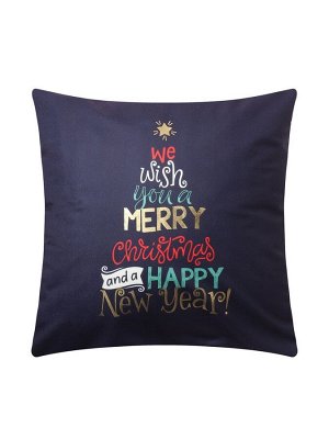 Наволочка декоративная новогодняя «Этель. We wish you a Merry Christmas», 40x40 см, велюр