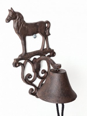 Колокол настенный «Конь», чугун, сувенирный декор, 13.5x14x25 см