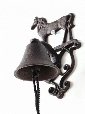 Колокол настенный «Конь», чугун, сувенирный декор, 13.5x14x25 см