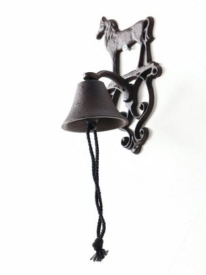 Колокол настенный «Конь», чугун, сувенирный декор, 13.5x14x25 см
