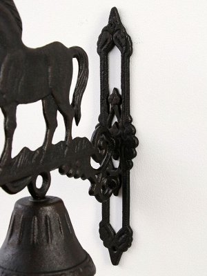 Колокол настенный декоративный «Конь», чугун, 23x11x32 см