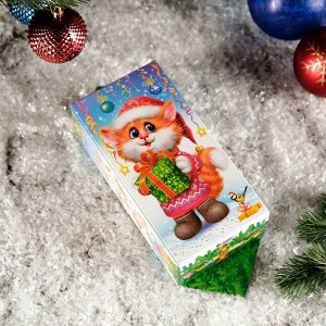 Подарочная новогодняя коробка «Заяц - Кот», 12x7x23 см