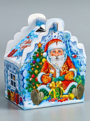 Подарочная коробка новогодняя «Ледяной домик» 19.3 (233) x 18x13 см