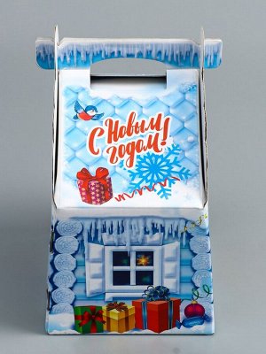 Подарочная коробка новогодняя «Ледяной домик» 19.3 (233) x 18x13 см