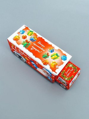 Подарочная коробка Новогодняя Фура «Везу радость» с анимацией 36x15x10 см