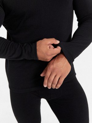 Фуфайка мужская теплая в черном цвете