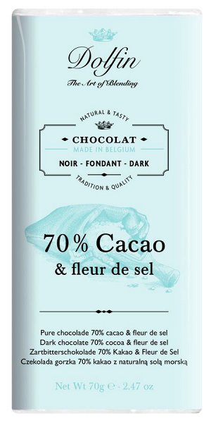 Chocolat noir 70 % de cacao à la Fleur de sel