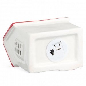 Фарфоровый домик с LED‑подсветкой, 9.5×7×11 см