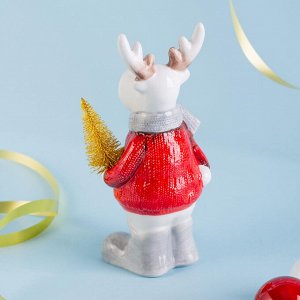 Фарфоровая статуэтка «Олень» 20,8 см (10,3×8 см) — элегантный декор