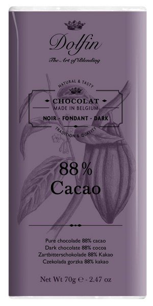 Тёмный шоколад 88%,