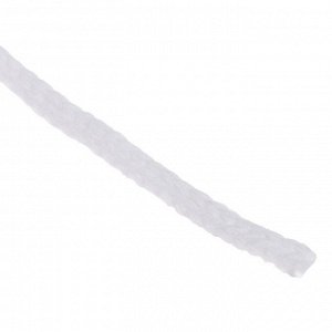 Шнур для рукоделия хлопковый "Софтино" 100% хлопок 4 мм, 50м/140гр (белый)