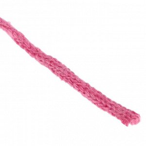 Шнур для рукоделия хлопковый "Софтино" 100% хлопок 4 мм, 50м/140гр (розовый)