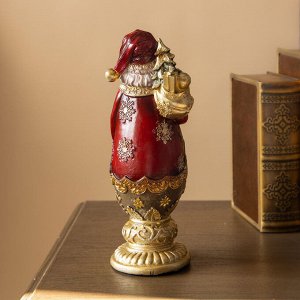 Интерьерная фигурка Дед Мороз, полистоун, 24 см (11,5×8,5 см) – праздничный декор для дома