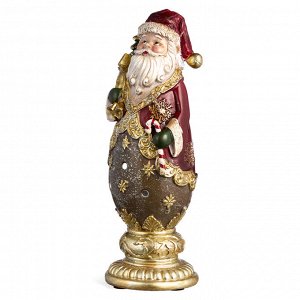 Интерьерная фигурка Дед Мороз, полистоун, 24 см (11,5×8,5 см) – праздничный декор для дома