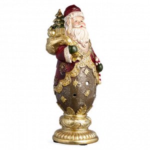 Интерьерная фигурка Дед Мороз, полистоун, 24 см (11,5×8,5 см) – праздничный декор для дома
