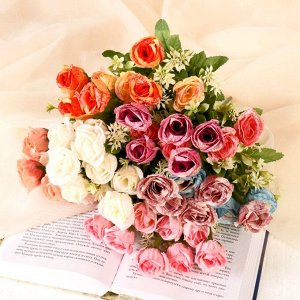 Букет "Розы с цветками" 30 см, микс
