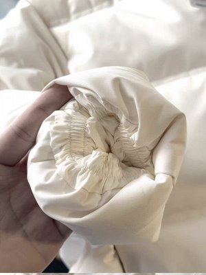 Тёплый зимний бесшовный пуховик(90% белая утка), с капюшоном на молнии, графитово-серый