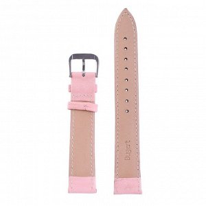 Ремешок для часов "Bugert" 18 мм, натуральная кожа, l=20 см, розовый