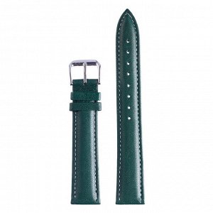 Ремешок для часов "Bugert" 18 мм, натуральная кожа, l=20 см, темно-зеленый