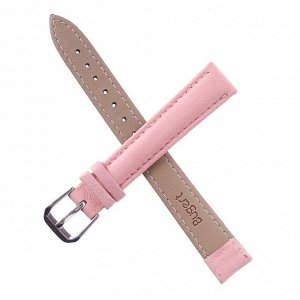 Ремешок для часов "Bugert" 12 мм, натуральная кожа, l=20 см, розовый
