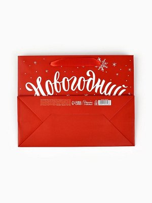 Пакет подарочный ламинированный «Новогодний подарок», MS 23x18x10 см