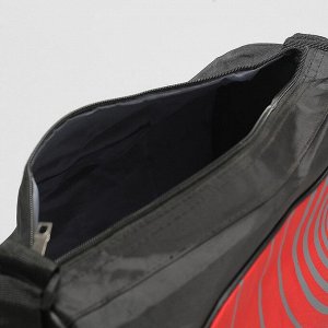 Сумка спортивная, отдел на молнии, боковой карман сетка, регулируемый ремень, цвет красный/чёрный