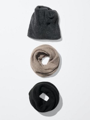 UNIQLO - мягкий снуд-суфле Heattech - 34 BROWN