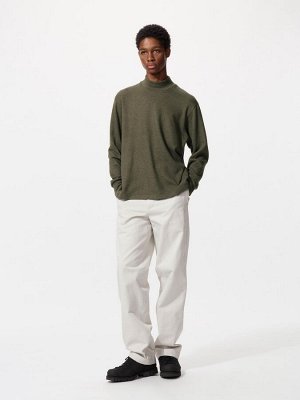 UNIQLO - флисовый свитшот с мок-воротником - 03 GRAY
