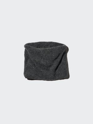 UNIQLO - мягкий снуд-суфле Heattech - 08 DARKGRAY