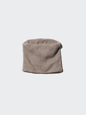 UNIQLO - мягкий снуд-суфле Heattech - 34 BROWN