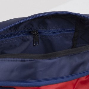 Сумка спортивная, отдел на молнии, наружный карман, цвет синий/красный