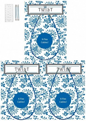 Леска TWIST X-FLEX BLUE CABLES синяя для спиц