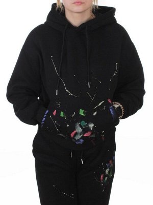 005 BLACK Костюм спортивный зимний женский (95% хлопок, 5% полиэстер)