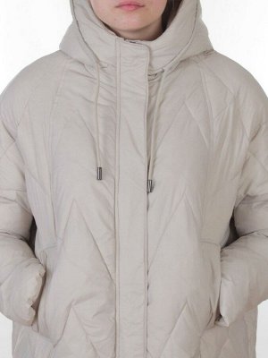 3080 LT. BEIGE Пуховик женский (утиный пух)