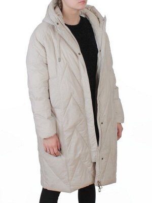 3080 LT. BEIGE Пуховик женский (утиный пух)