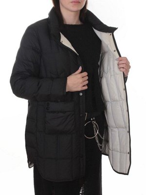 H24-332 BLACK Куртка пуховая облегченная женская (белый утиный пух)