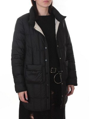 H24-332 BLACK Куртка пуховая облегченная женская (белый утиный пух)