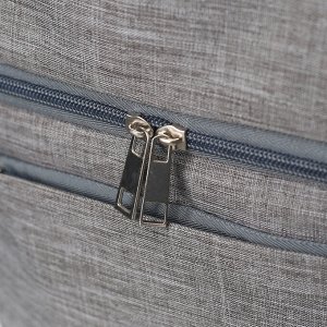 Сумка-термо, 2 отдела на молниях, наружный карман, регулируемый ремень, цвет серый