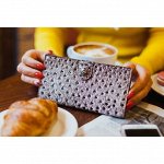 Кошелек жен 10-03-07 Вирджиния, 9,5*1,5*18,5, 2отд, д/кред, коричневый