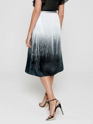 Велюровая юбка с плиссировкой и эффектом градиента black gradient